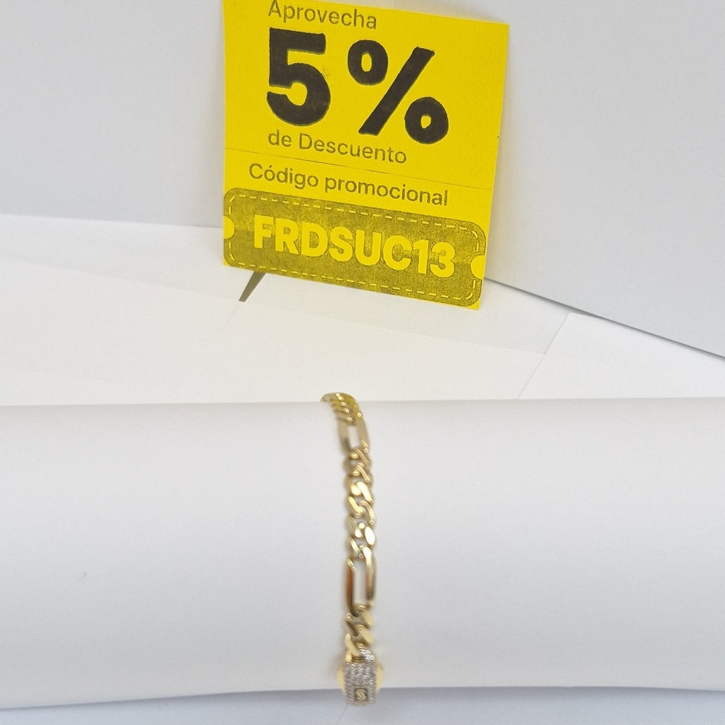 PULSERA MONACO ORO 14K 5.5 (NUEVO)