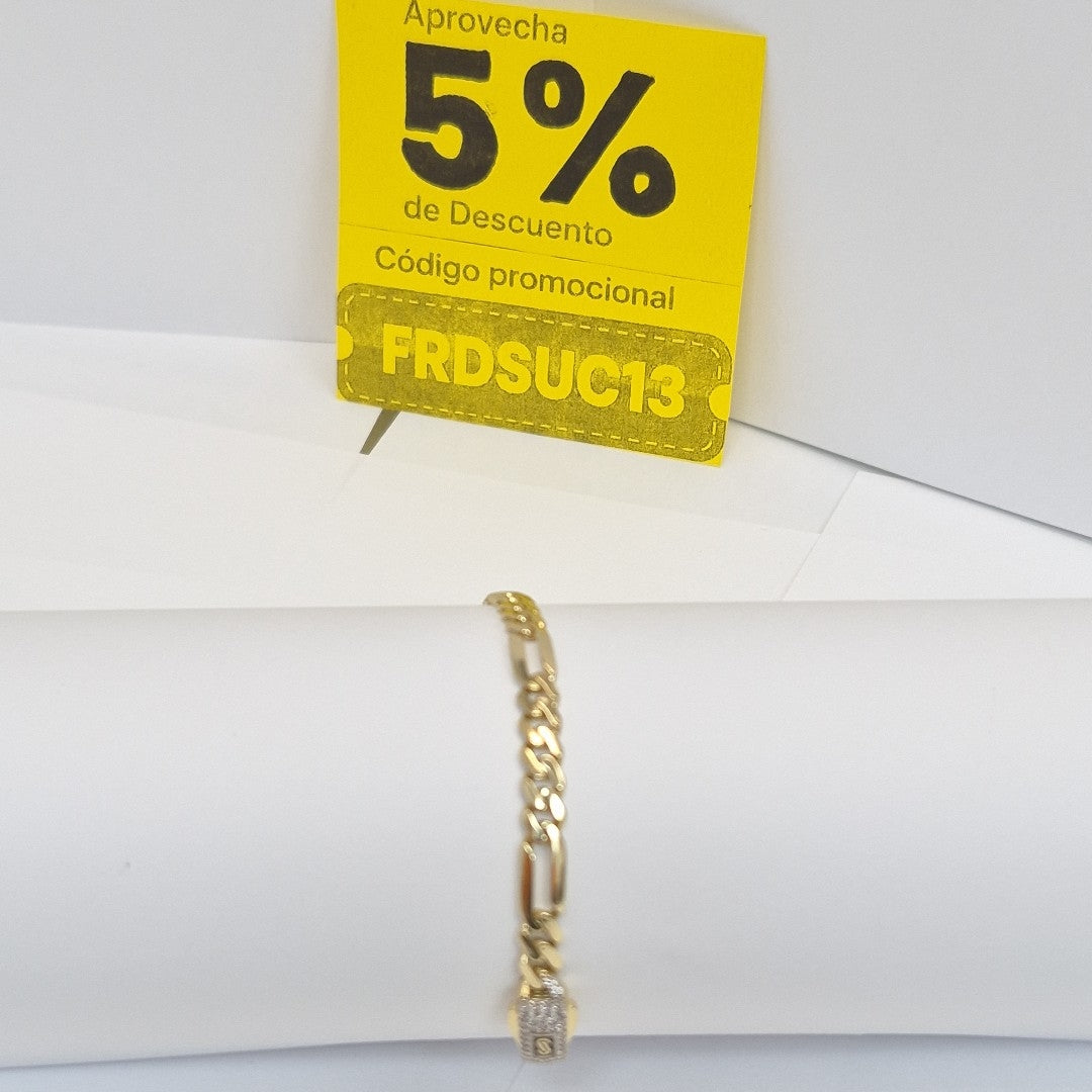 PULSERA MONACO ORO 14K 5.5 (NUEVO)