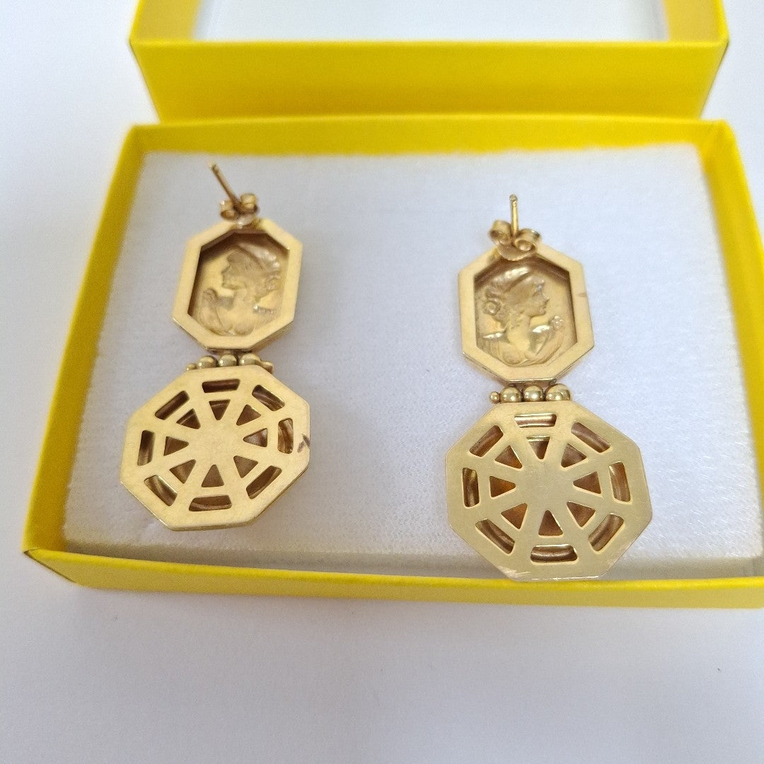 BROQUELES PAR ORO 14 K 8.6 GRMS (SEMINUEVO)