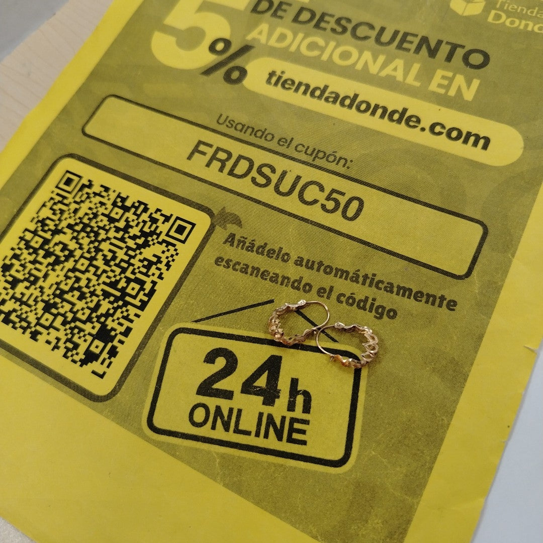 ARRACADAS PAR ORO 14 K 1.6 GRMS (SEMINUEVO)