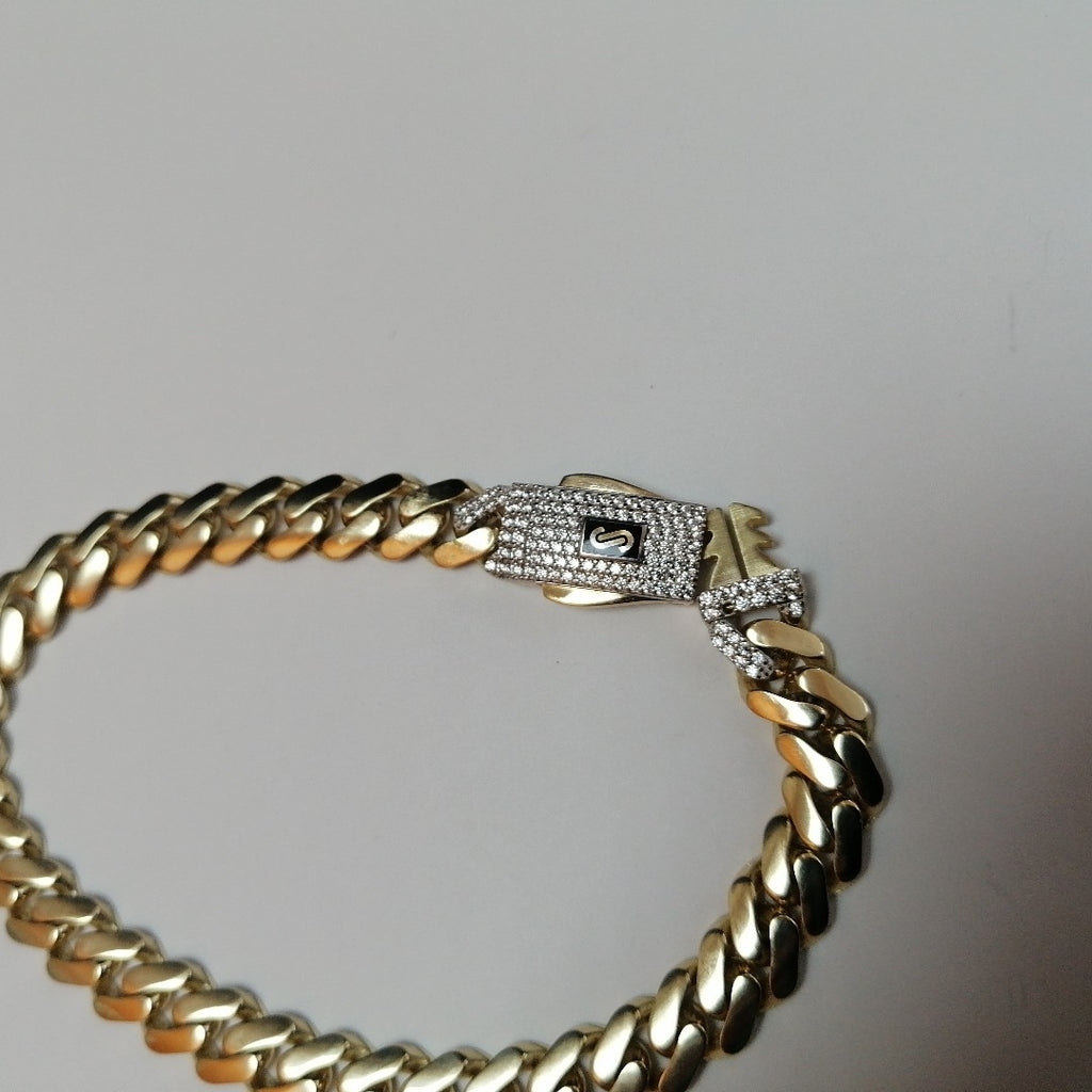 PULSERA CABALLERO MONACO ORO 14K 11.7 (NUEVO)