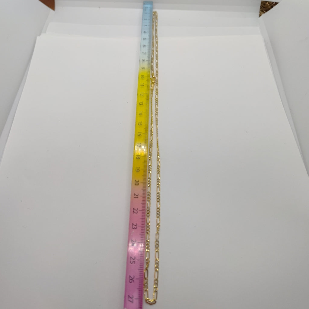 CADENA 3X1 DIAMANTADA 14K 55 CM 4.8 GR (NUEVO)