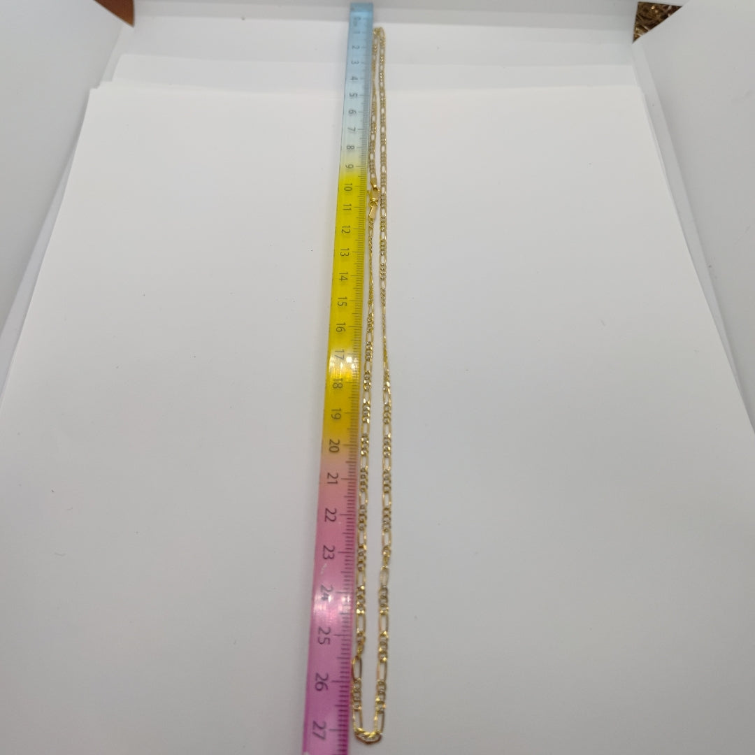 CADENA 3X1 DIAMANTADA 14K 55 CM 4.8 GR (NUEVO)