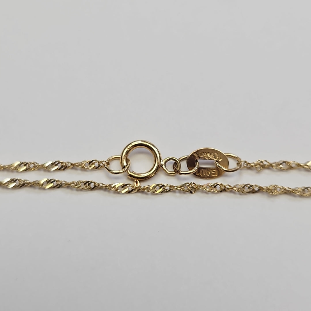 CADENA, MEDALLA RELIGIOSA ORO 10 K 2.5 GRMS (SEMINUEVO)