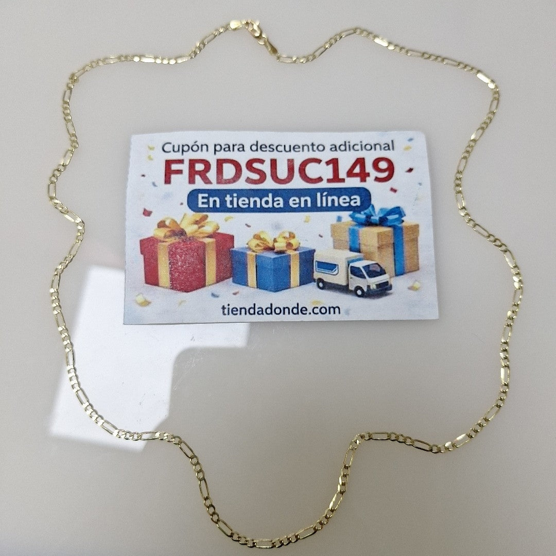 CADENA 3X1 14K 55 CM 4.9 GR (NUEVO)
