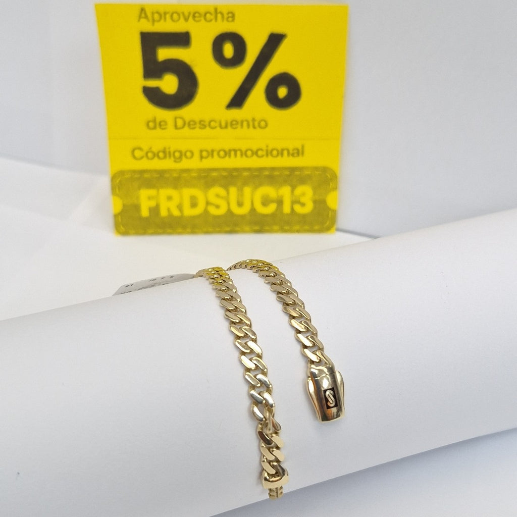 PULSERA MONACO ORO 14K 5.4 (NUEVO)