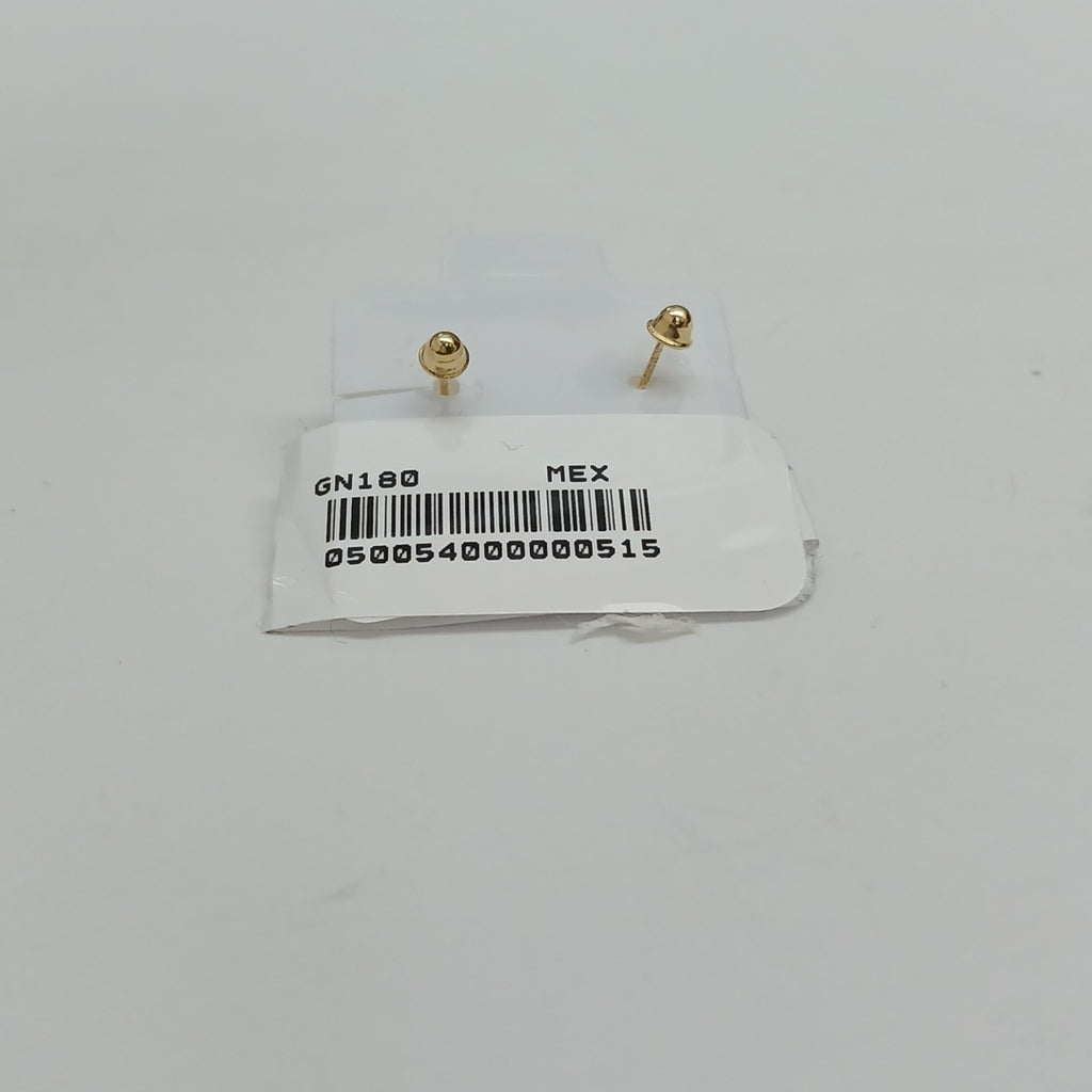 BROQUELES BROQUEL FIG ESFERA 14K 0.1408 GR (NUEVO)