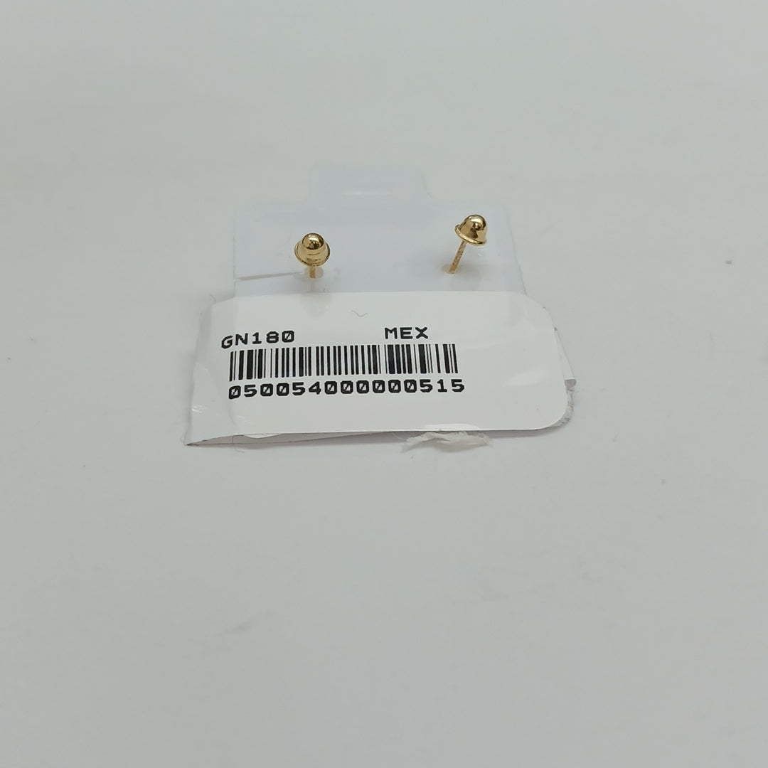 BROQUELES BROQUEL FIG ESFERA 14K 0.1408 GR (NUEVO)