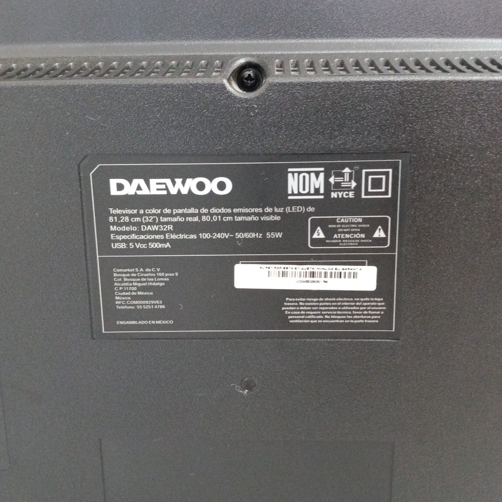 PANTALLA DAEWOO DAW32R 32" LED HD (SEMINUEVO)