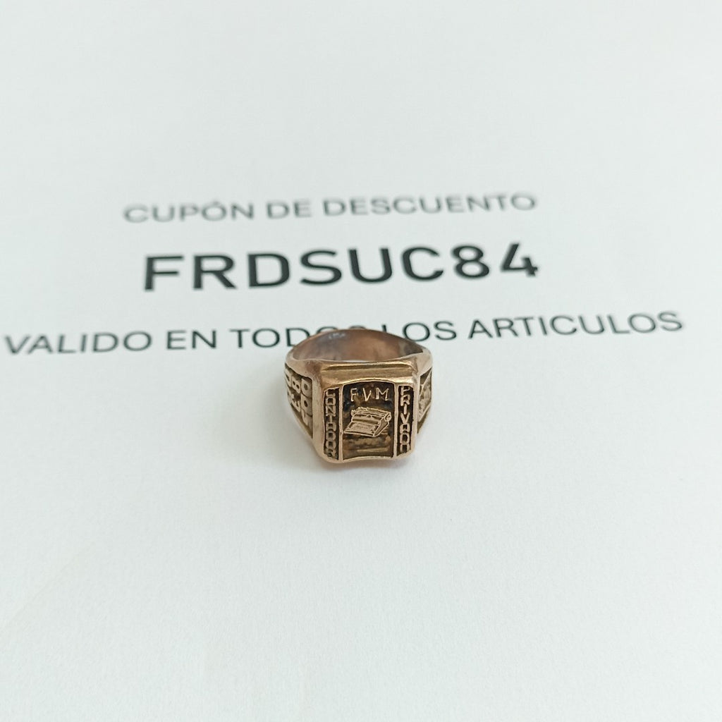 ANILLO DE GRADUACIÓN ORO 8 K 8 GRMS (SEMINUEVO)