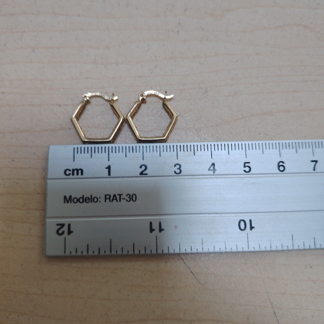ARRACADAS PAR ORO 10 K 1.6 GRMS (SEMINUEVO)