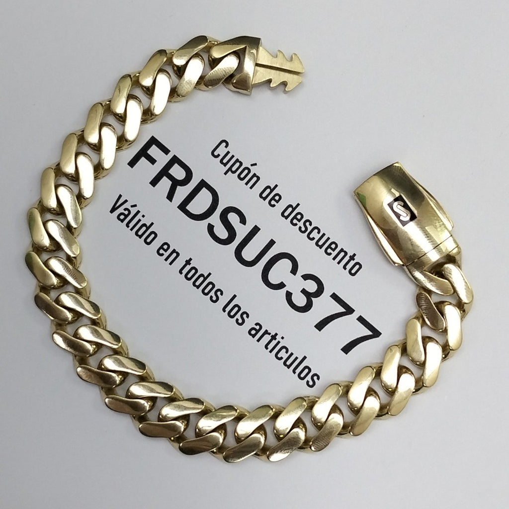 PULSERA CABALLERO MONACO ORO 14K 17.7 (NUEVO)