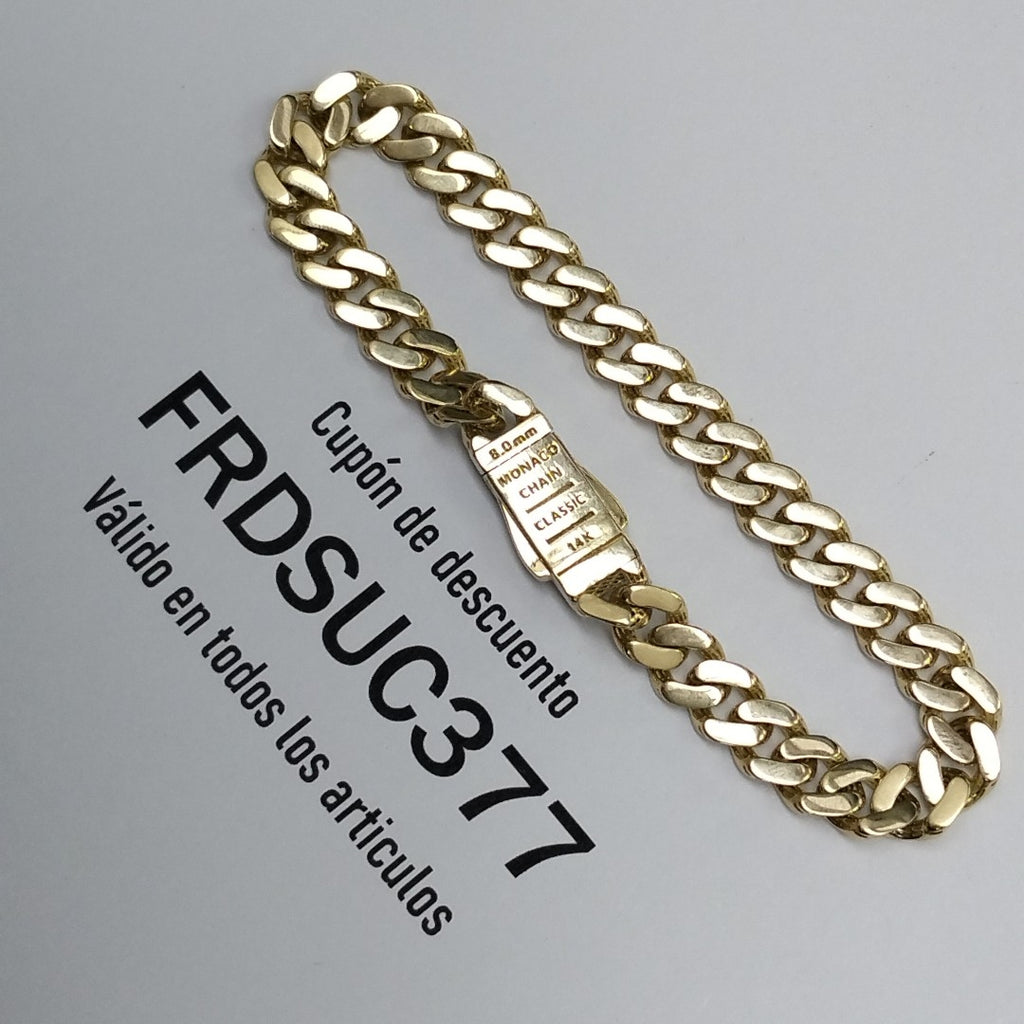 PULSERA CABALLERO MONACO ORO 14K 11.6 (NUEVO)