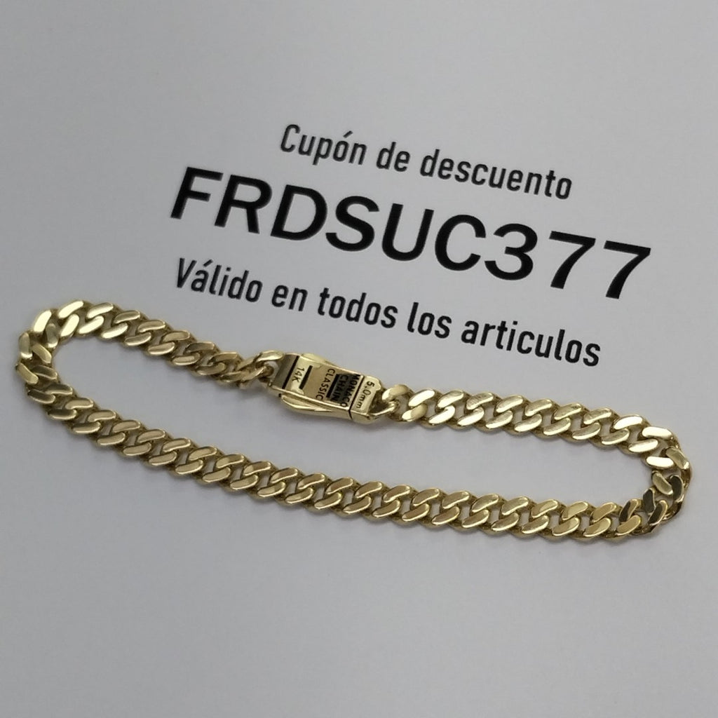 PULSERA MONACO ORO 14K 5.3 (NUEVO)