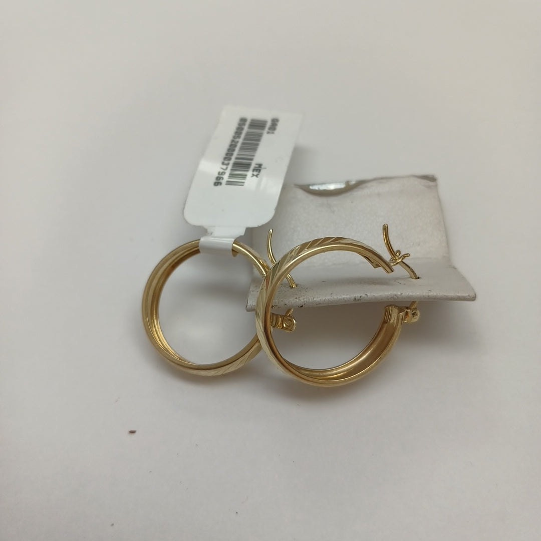 ARETES ARRACADAS LABRADAS 10K 2.4 GR (NUEVO)