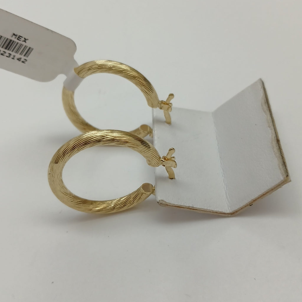 ARETES TEJIDO ARRACADAS ASTRIADAS 14K 2.9 GR (NUEVO)