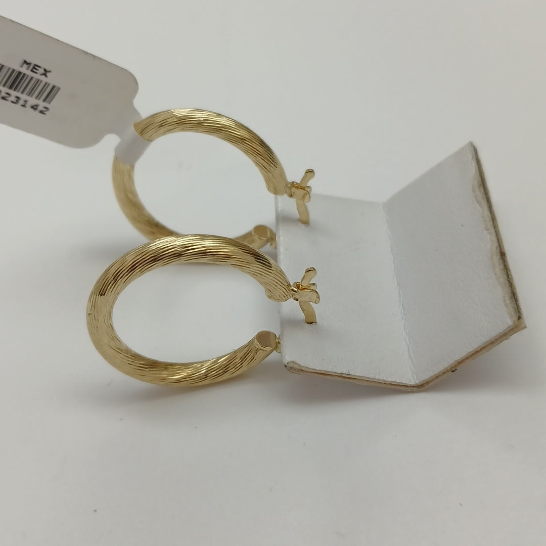 ARETES TEJIDO ARRACADAS ASTRIADAS 14K 2.9 GR (NUEVO)