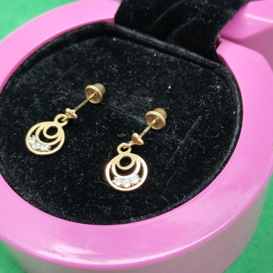 BROQUELES PAR ORO 14 K 0.6 GRMS (SEMINUEVO)