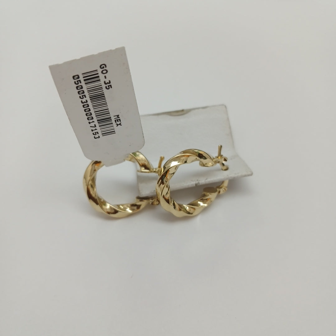 ARETES ARRACADA TORZAL 14K 2 GR (NUEVO)