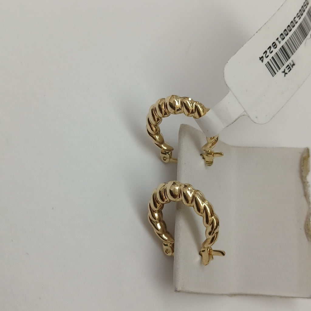 ARETES ARRACADAS TZL HUECAS 14K 1.5 GR (NUEVO)
