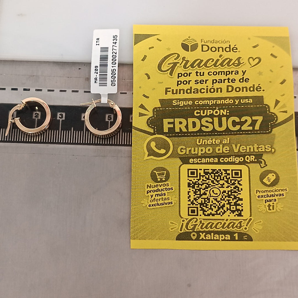 ARRACADAS ORO 14K 1.9 (NUEVO)