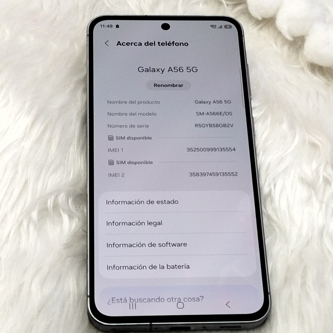 CELULAR SAMSUNG GALAXY A56 SM-A566E (2025) 256 GB 8 GB RAM (SEMINUEVO)