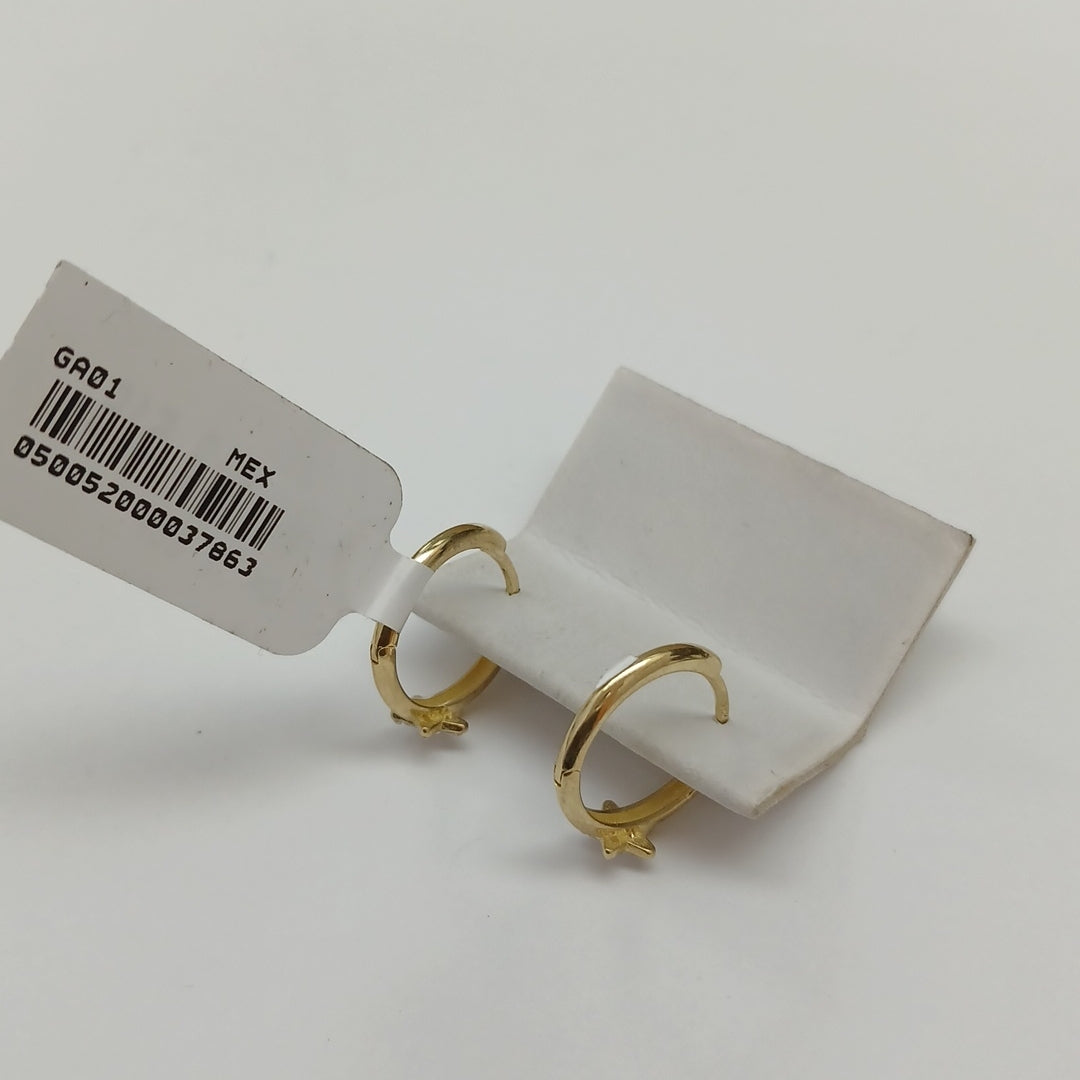 ARETES ARRACADAS FIG ESTRELLA CIRCONIAS 10K 1.6 GR (NUEVO)
