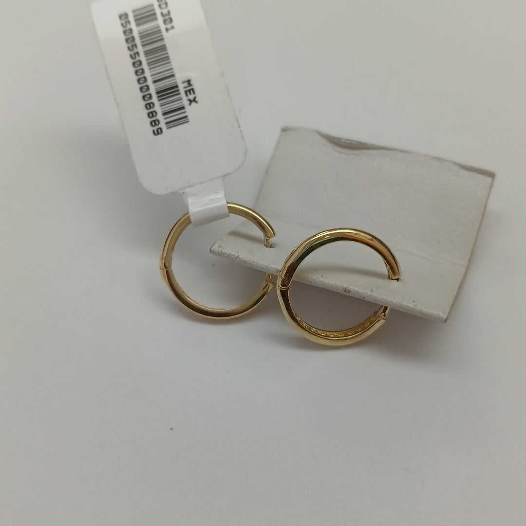 ARETES HUGGIES C CIRCONIA 14K 1.8 GR (NUEVO)