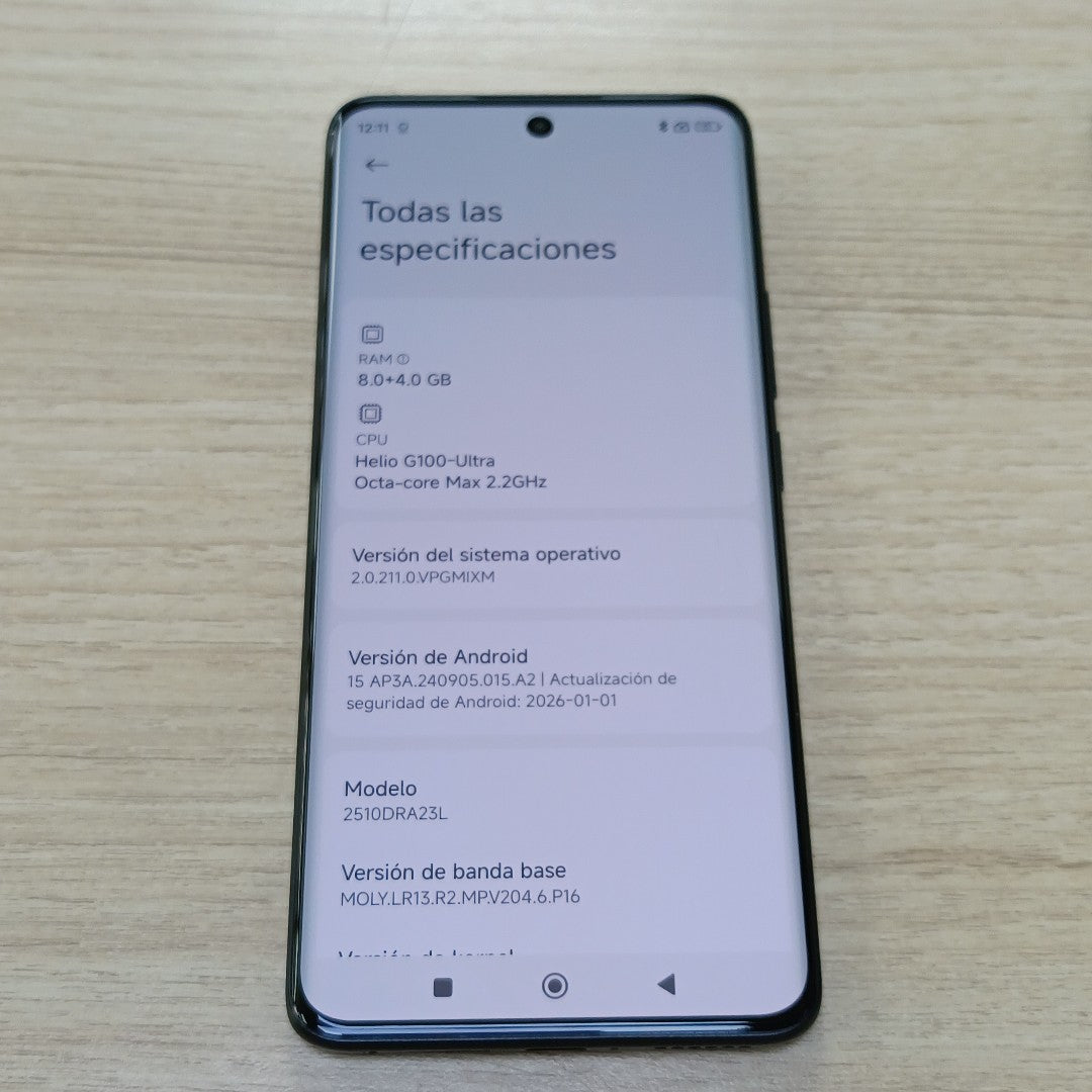 CELULAR XIAOMI REDMI NOTE 15 2510DRA23L (2026) 256 GB 8 GB RAM (SEMINUEVO)
