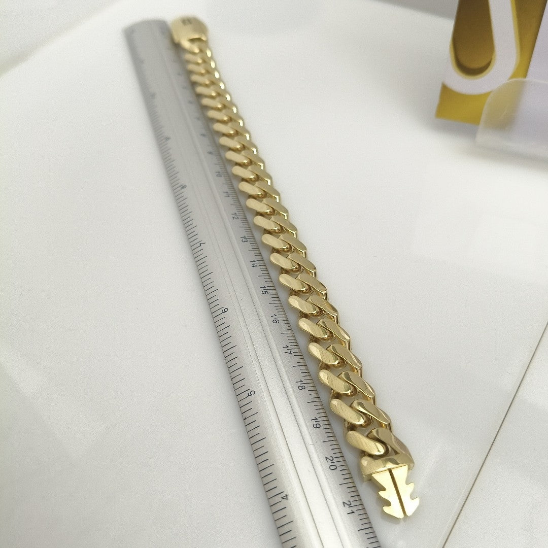 PULSERA CABALLERO MONACO ORO 14K 17.2 (NUEVO)