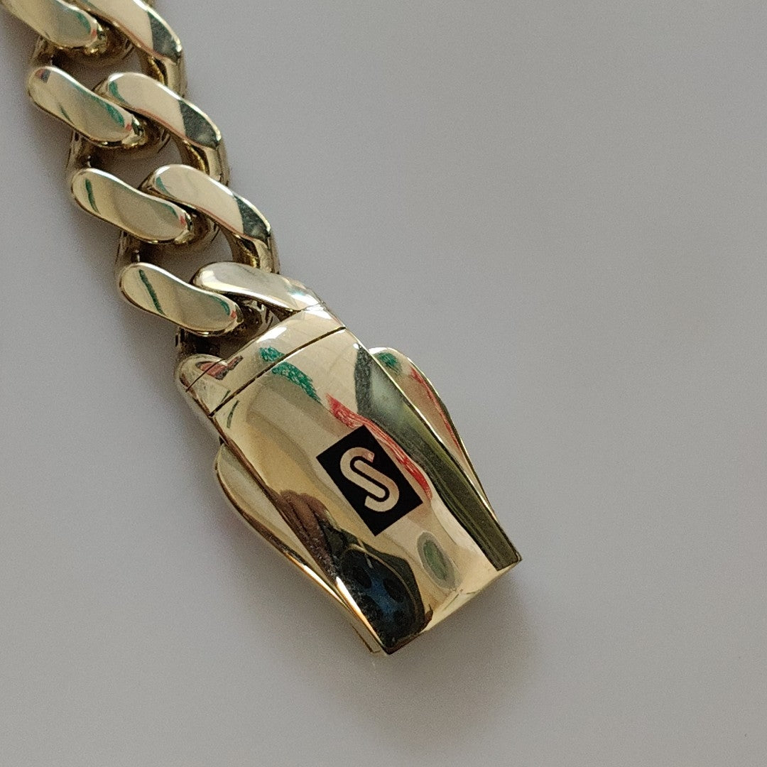 PULSERA CABALLERO MONACO ORO 14K 13.1 (NUEVO)