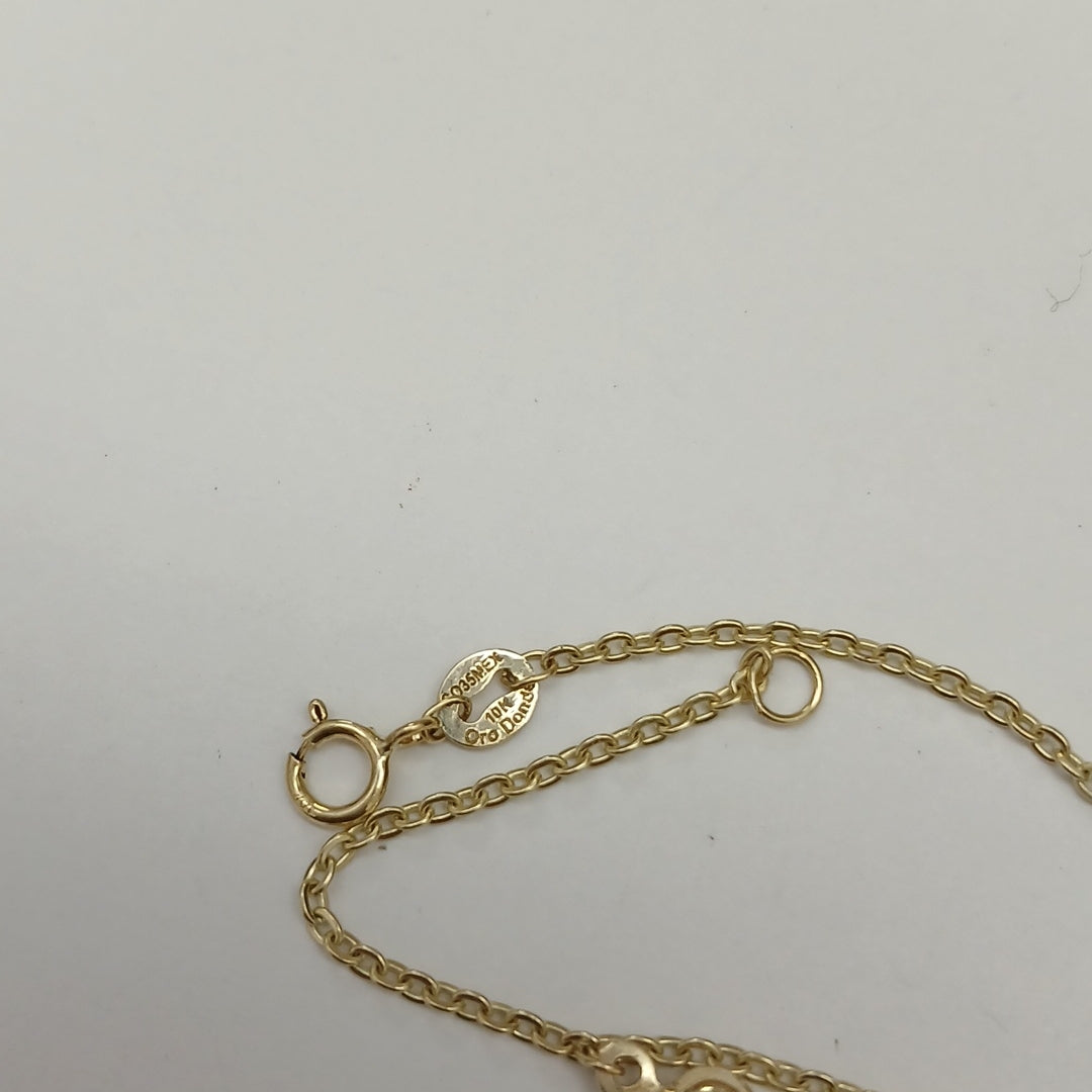 PULSERA ESPECIAL CON DIJES ELEFANTES 10K 18 CM 2.2 GR (NUEVO)