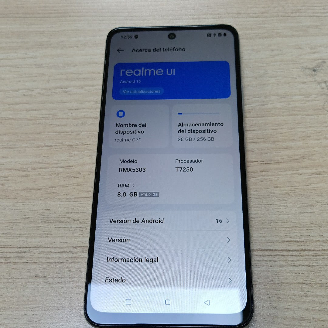 CELULAR REALME C71 RMX5303 (2025) 256 GB 8 GB RAM (SEMINUEVO)