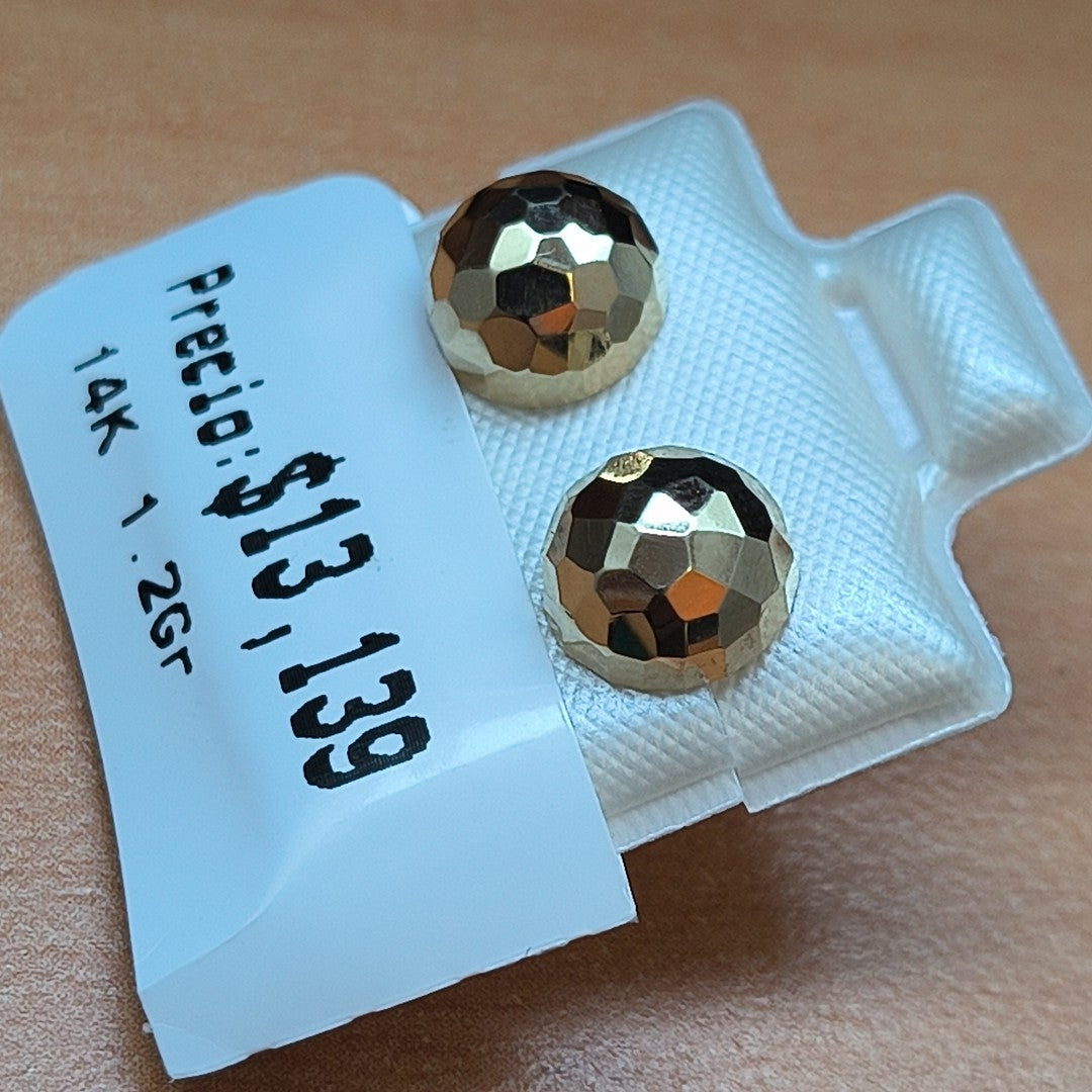 BROQUELES ORO 14K 1.2 (NUEVO)