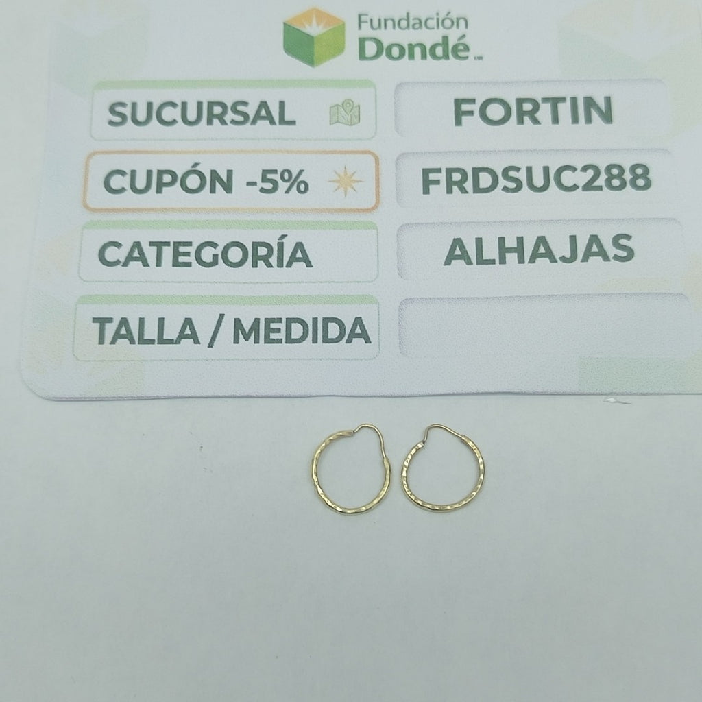 ARRACADAS PAR ORO 10 K 0.6 GRMS (SEMINUEVO)