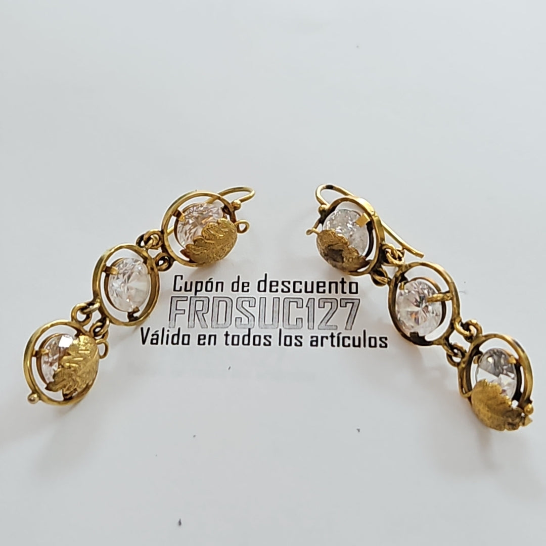ARETES PAR ORO 10 K 10,10 GRMS (SEMINUEVO)