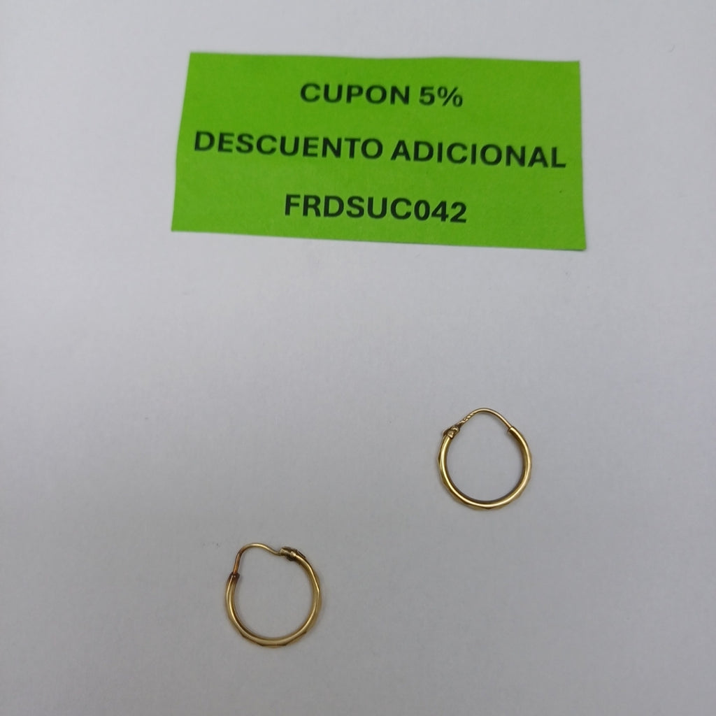 ARRACADAS PAR ORO 14 K 0.9 GRMS (SEMINUEVO)