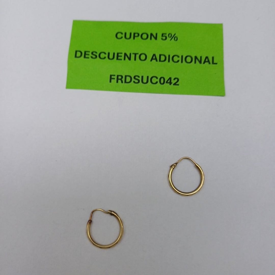 ARRACADAS PAR ORO 14 K 0.9 GRMS (SEMINUEVO)