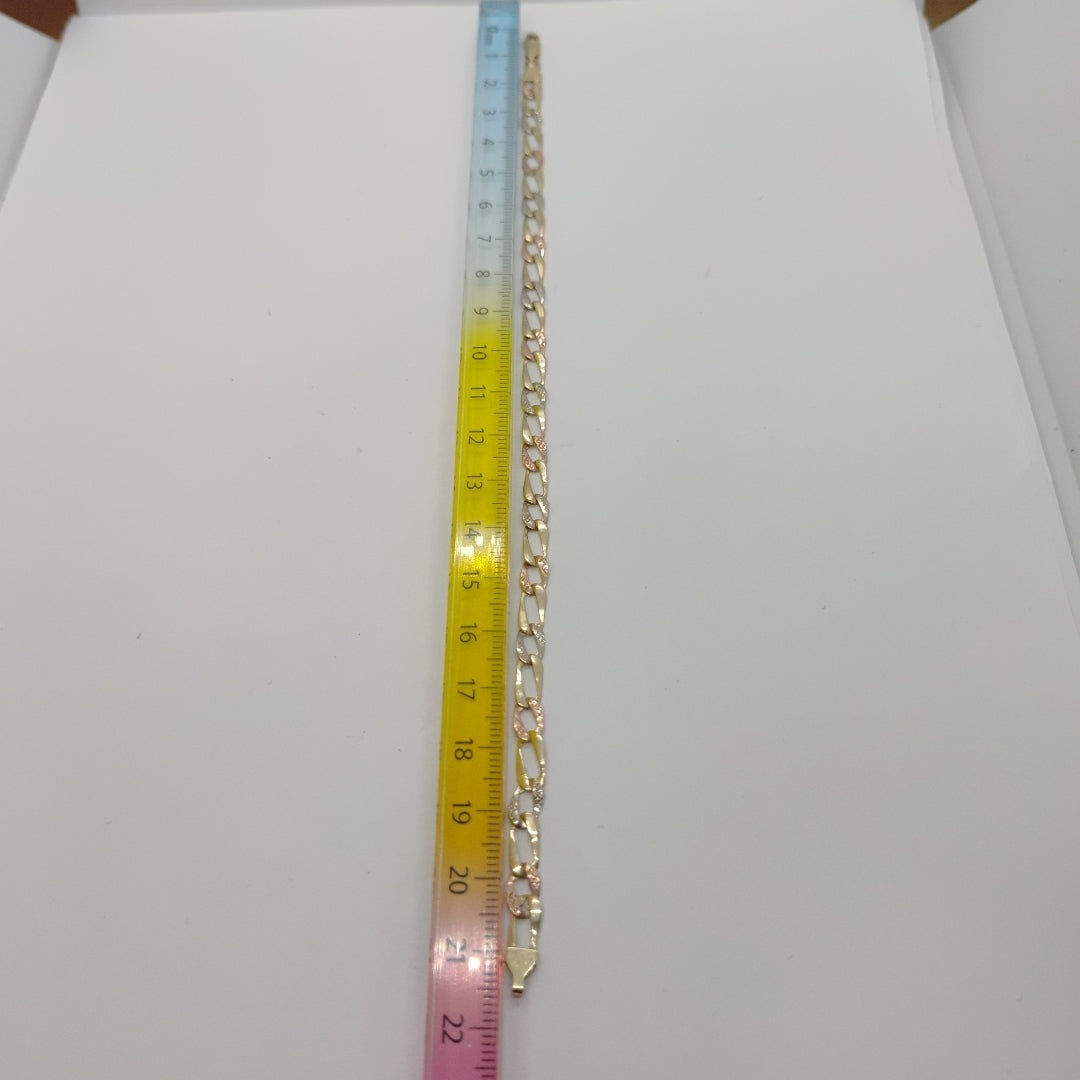 PULSERA ORO COMBINADO 10 K 2,60 GRMS (SEMINUEVO)