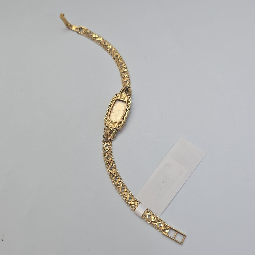 RELOJ CAJA ACERO PULSO ORO ORO 14 K 15.1 GRMS (SEMINUEVO)