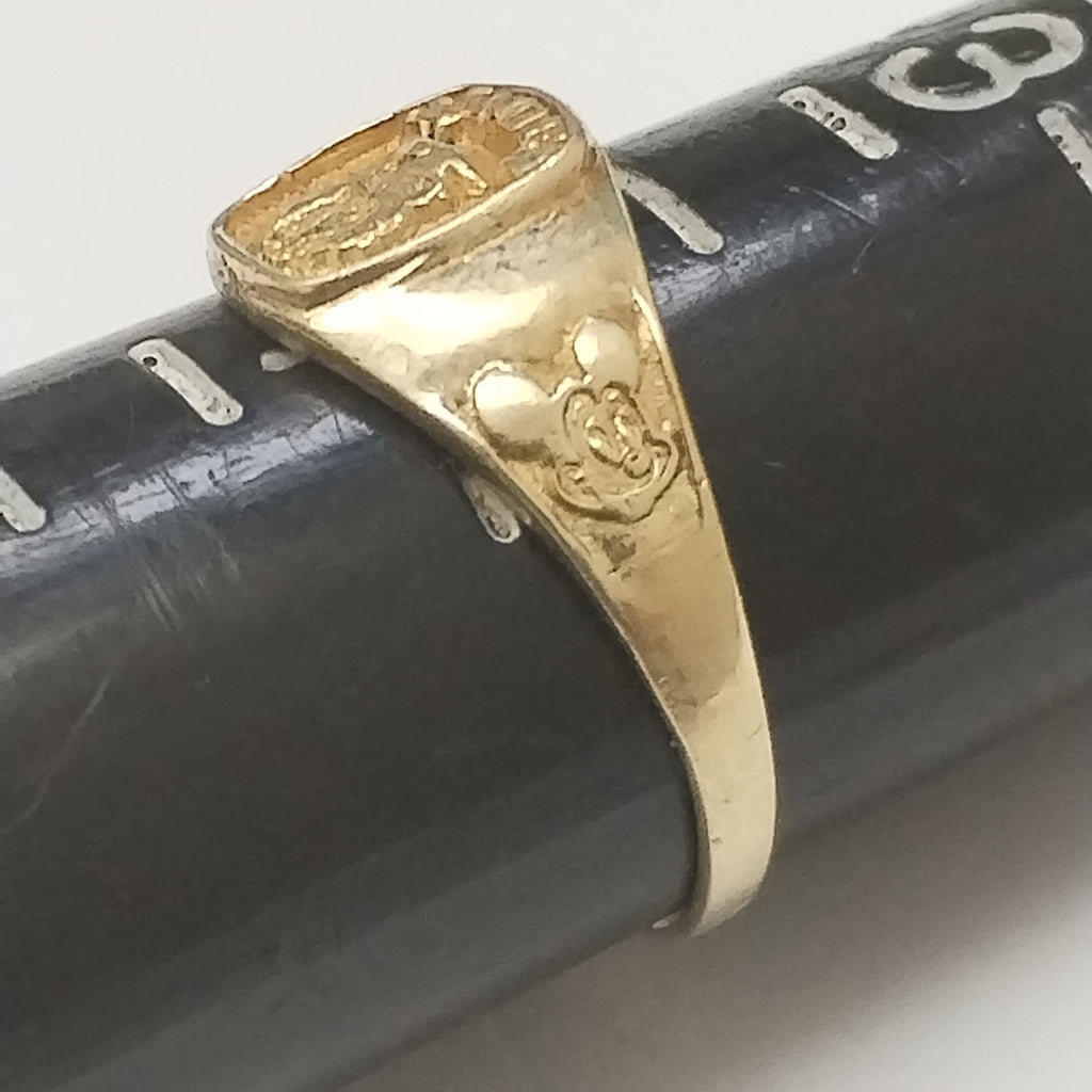 ANILLO DE GRADUACIÓN ORO 10 K 1.3 GRMS (SEMINUEVO)