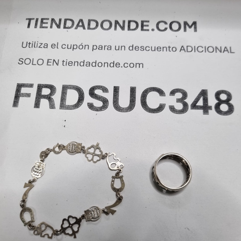 ANILLO, PULSERA PLATA 6.9 GRMS (SEMINUEVO)