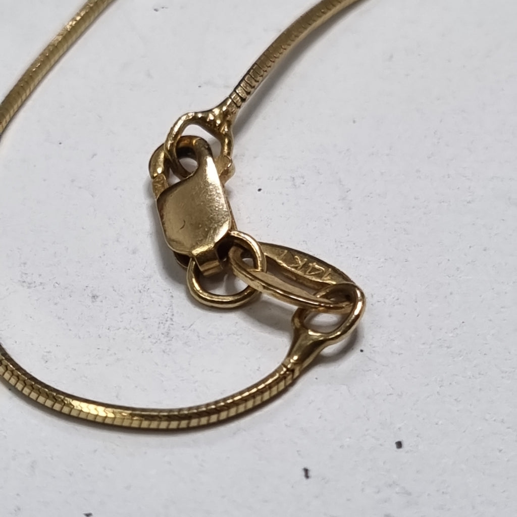 ANILLITO, GARGANTILLA ORO 14 K 3.9 GRMS (SEMINUEVO)