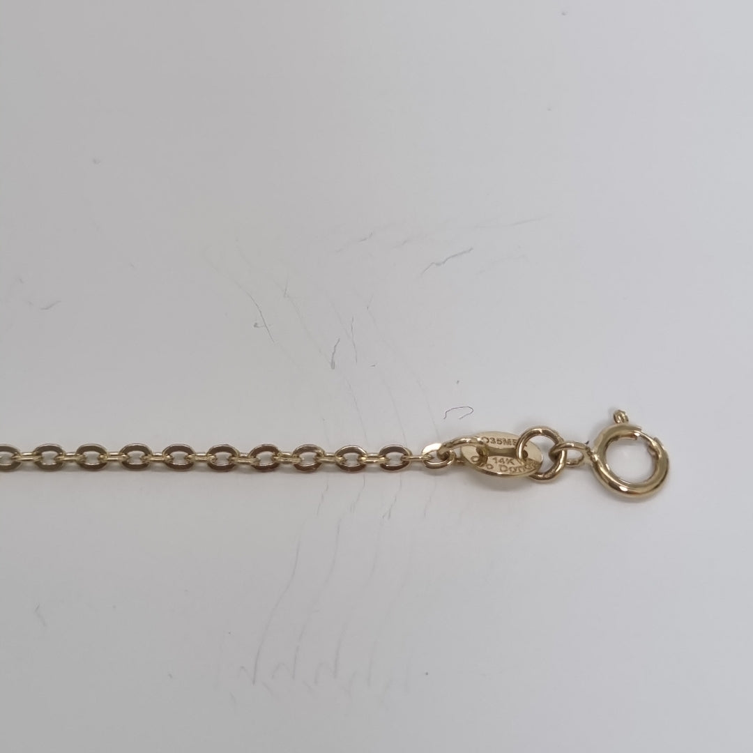 PULSERA TEJIDO ESPECIAL FIG FLORES 14K 18 CM 2 GR (NUEVO)