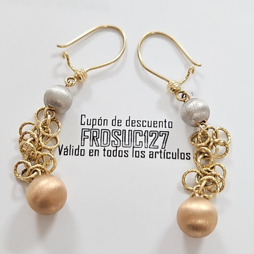 ARETES PAR ORO 14 K 4 GRMS (SEMINUEVO)
