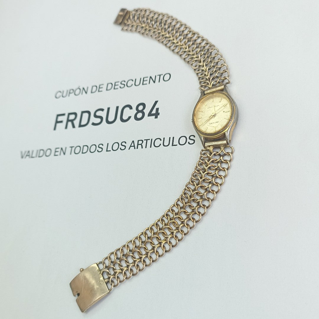 RELOJ CAJA ACERO PULSO ORO ORO 8 K 20.3 GRMS (SEMINUEVO)
