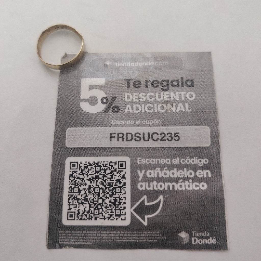 ARGOLLA ORO 10 K 1.3 GRMS (SEMINUEVO)