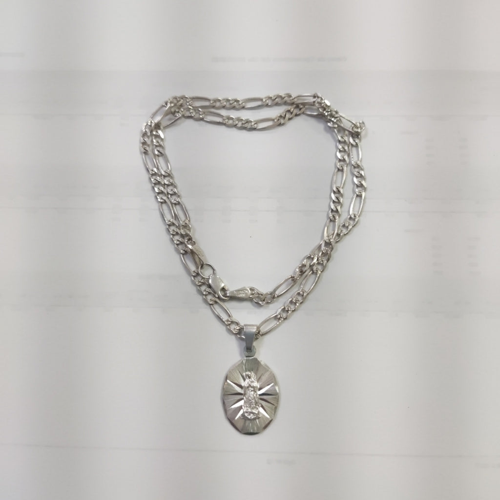 CADENA, MEDALLA RELIGIOSA PLATA 12.2 GRMS (SEMINUEVO)