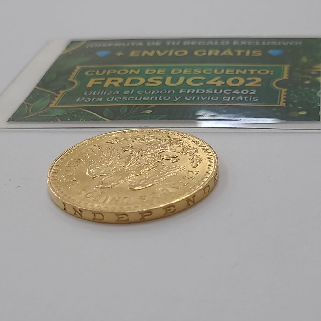 K1 41.6 GRMS 21 K IDENTIFICACIÓN MONEDA NOMINATIVA MONEDAS PESOS 50 PESOS (SEMINUEVO)