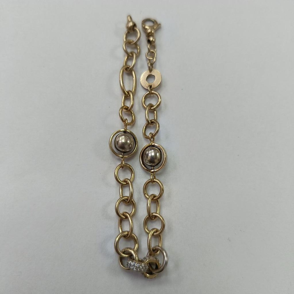 PULSERA ORO COMBINADO 14 K 8.2 GRMS (SEMINUEVO)